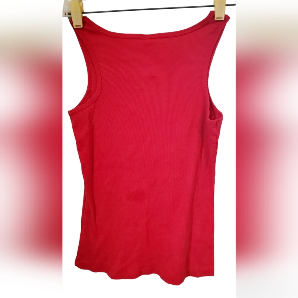 Ready for the weekend - Red‎ maroon tank tank, L, Womens - Picture 2 of 5